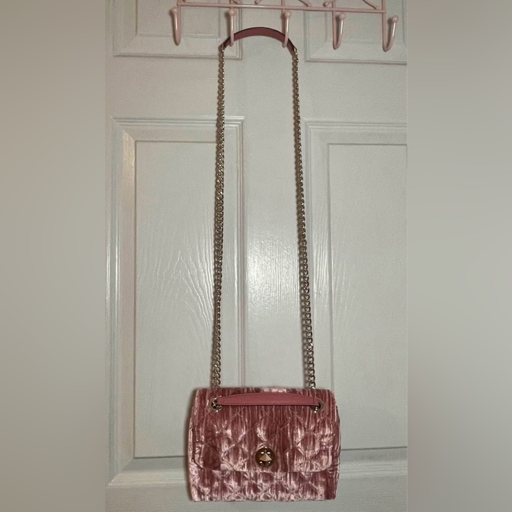Kate Spade Blush Quilted Velvet Shoulder Bag - Picture 2 of 5